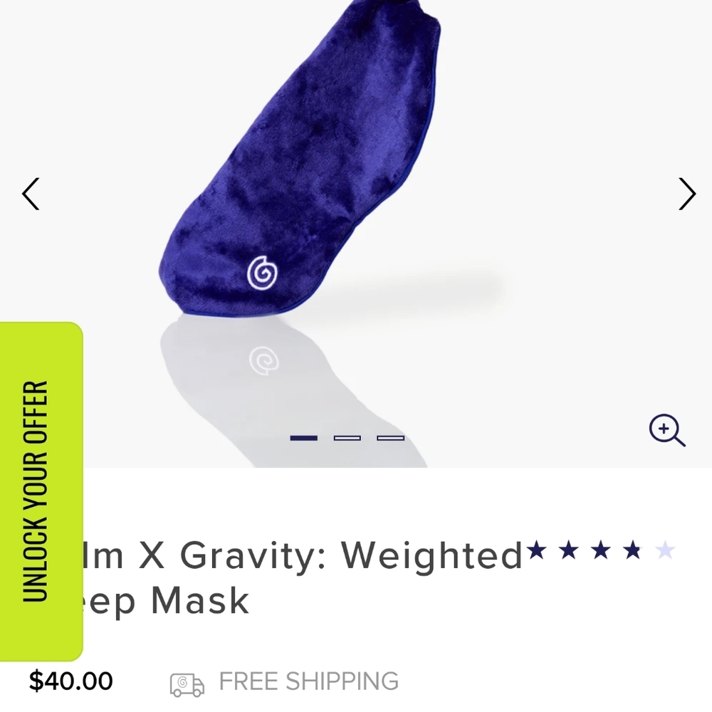 Calm X gravity sleeping mask